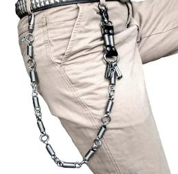 Hip hop Punk Men Spring Coiled Belt Waist Key Chain Male Pants Chain Jeans Punk Metal Pants Rock Clothing Accessories Jewelry8474565