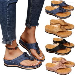 Casual Shoes Women Summer Sandals Comfortable House Slippers With Arch Support Platform For Dressy