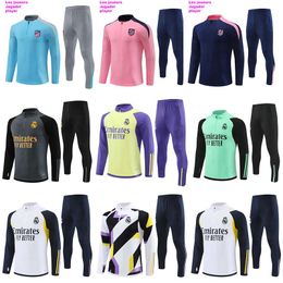 2024 25 chandal Real madrids Tracksuit soccer TRAINING 22 23 24 VINI JR BELLINGHAM CAMAVINGA men and kids kit football Tracksuits survetement suit