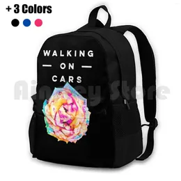 Backpack Walking On Cars Colours Outdoor Hiking Riding Climbing Sports Bag Irish Band Music Indi Sorcha