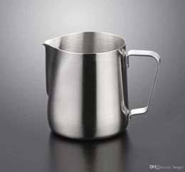 Stainless Steel Milk Frothing Jug 5 7 12 20oz Milk Cream Cup Coffee Creamer Latte Art Frothing Pitcher Cappuccino Pull Flower Cup 1928370