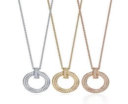 Tshaped Pendant Circle Reunion Symbol Necklace 11 Jewellery Item for Women 425cm H11125977658