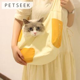 Cat Carriers Petseek Pet Bag Portable Small Dog Backpack Messenger Carrier Designer Space Bolsas Para Mascotas