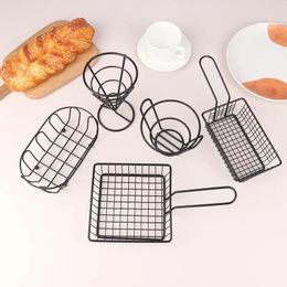 Plates Mini French Fries Fry Basket Stainless Steel Baskets Fryer Strainer Snack Fried Containers Tableware