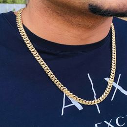 Mens 14k Gold Filled Chains Thick Miami Cuban Link Choker necklace 24 6mm 239v