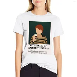 Women's Polos I'm Thinking Of Ending Things Minimalist Aesthetic Poster T-shirt Summer Tops Anime Clothes Tshirts For Women