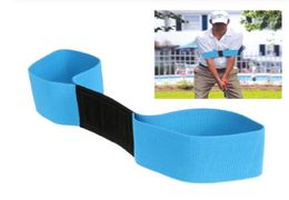 Golf Swing Trainer eginner Practicing Guide Gesture Alignment Training Aid Aids Correct Swing Trainer Elastic Arm Band Belt2532287