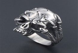 Gothic Men039s Finger Ring Biker Skull Stainless Steel Male Vintage Rings Men Jewellery High Quality Accessories 7432610848