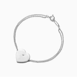 Heart Gold Necklace Women Designer Friendship Bracelets For 2 Best Friends Aesthetic Trendy TikTok Charm Bracelet Custom Chains Luxury 224D