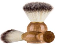 Man Shaving Beard Brush Wood handle Face Beard Cleaning Men Shaving Razor Brush Cleaning tool2123301