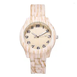 Wristwatches Unisex Bamboo Pattern Wristwatch Fashion Digital Creative Watches Stainless Steel Strap Wood Quartz 2024 Big Dial Reloj