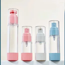 Storage Bottles 24 X 15ml 30ml 50ml Empty Coloured Lotion Cream Airless Pump Travel Cosmetics Bottle Container With Dispenser