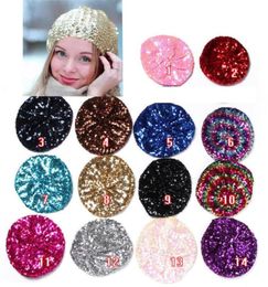 Women Lady Stretch Crochet Shining Sequin Beret Hat Party Beanie Cap Club Dance6216897