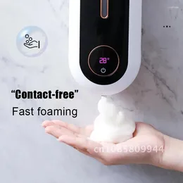 Liquid Soap Dispenser Automatic Foam With Temperature Digital Rechargeable Sensor Touchless Hand Sanitizer Machine For Bathroom