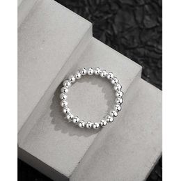 Exclusive ring for couples nondefrmation minimalist silver womens bead with common vanly