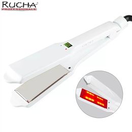 Hair irons Infrared Ultrasonic Care Iron for Frizzy Dry Keratin Repair 2 inch Treatment Recovers Irons 240428