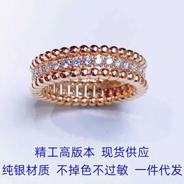 Valentine ring first choice for important holiday gifts High Pure Silver Non fading Light Luxury 18K Gold with common vanly