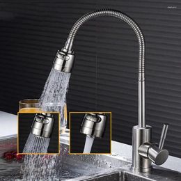 Kitchen Faucets 304 Stainless Steel Faucet Home Vegetable Washing Basin Sink Rotatable Universal Splash Proof Accessories