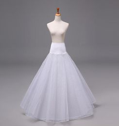 1 Hoop A Line One Tulle White Satin Edge Petticoat Wedding Accessories Crinoline Skirt3213572