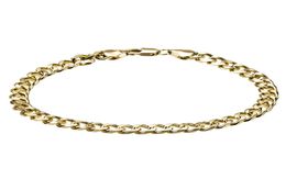 Gold Colour 7mm Cuban Link Flat Chain Anklet for Women Men Curb Chain Ankle Bracelet for Women Men 9 10 11 inches T2009012061800