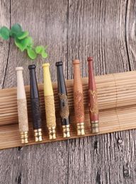 1 Pcs Woodcarved cigarette holder Simple Pipe Smoking Pipes Tobacco Pipes Highquality Smoke Mouthpiece Cigarette Holder5748738