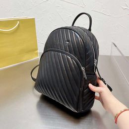 Fashion Black Style Bags Designer Handbags Pack Stripe Pockets Womens Designer 230101 Handbag Backpack Bag Backpacks Classic Shoulder S Dosb