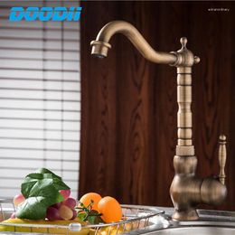 Kitchen Faucets DooDii Contemporary Concise Faucet Antique Bronze Finish Sink Solid Brass Basin Single Handle Water Tap