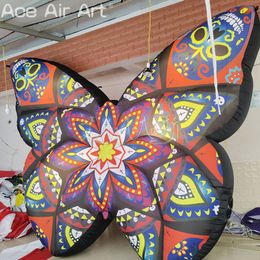 wholesale 3m 10ft high Outdoor Colorful Butterfly Inflatable Butterfly Model with LED Light for Night Party or Wedding