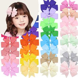 3 Inch Baby Hair Bow Pins Boutique Grosgrain Ribbon Pinwheel Hair Bows Alligator Clips For Girls Babies Toddlers Accessories Teens Gifts 40 colors