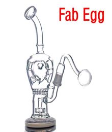 IN tock Fab Egg Water Pipe honeycomb Philtre Beaker Bong Recycler dab oil rig bongs with 14mm oil burner pipes2367940