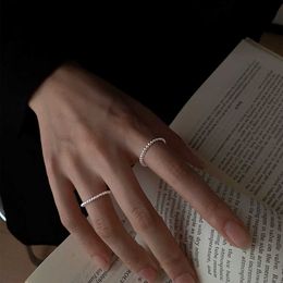 Fashion stands for high quality rings couples Silver Round Bead Ring simple trend design cold versatile female with common vanly