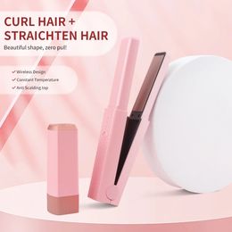 Portable 3 in 1 Hair Iron High Quality Straightening comb professional hair straightener Curling Styling Tools 240506