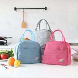 Storage Bags Fashion Portable Insulated Thermal Cooler Bento Lunch Box Tote Picnic Bag Pouch