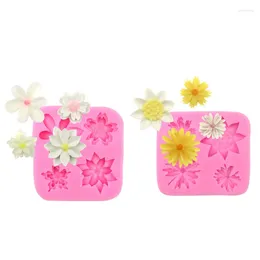 Baking Moulds Sunflower Chrysanthemum Cooking Tools Silicone Mold For Fondant Pastry Of Cake Decorating Kitchen Accessories Sugar Candy