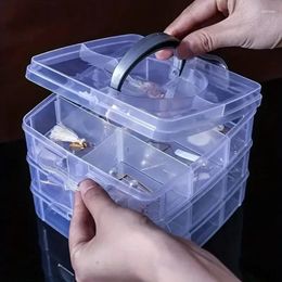 Storage Boxes Large-capacity Transparent Jewelry Box Finishing Case Necklace Ring Stud Earrings Ornament