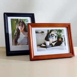 Frames Nordic Creative Small Picture Frame Wooden Office Table Po Modern Design Cadre Mural Wall Decoration