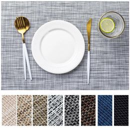 Table Mats Placemat Set Of 4 /Plastic Woven Place For Kitchen Indoor/Outdoor Washable Wipeable Dining