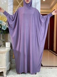 Ethnic Clothing New Ramadan Muslim One Piece Prayer Hijab Dress Garment Full Hooded Jilbab Women Cover Jilbab Niqab Islam Dubai Modest Abaya T240510