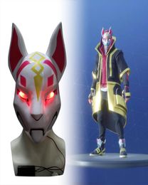 Kitsune Fortniter Mask drift Fox With Led Light Battle Royale Full Face Halloween Party Mask Selling Costume Cool Mask9726518