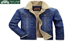 Plus Size M6XL Fashion Denim Jacket Men Winter Wool Liner Warm Mens Jackets Brand Outwear Jeans Coats Male Cowboy Clothing LY19123952985