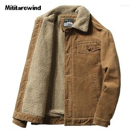 Men's Jackets Autumn Winter For Men Thick Warm Wool Liner Jacket Coat Single Breasted Pure Cotton Outerwear Plus Size M-6XL