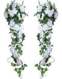 2M long Artificial Rose Vine Silk Flower Garland Hanging Baskets ivy rattan Home Outdoor Wedding Arch Garden Wall Decoration4749981