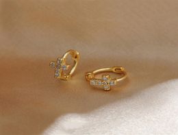 Trendy Zircon Mini Hoop Earrings For Women Party Jewellery 925 Silver Earring Lady Valentine's Day Accessories KOFSAC5559302