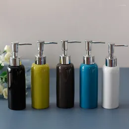Liquid Soap Dispenser 1pc Solid Colour Ceramic Shampoo Shower Gel Bottle Sanitizer Bottles Container Bathroom Wristband