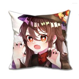 Pillow Chinese Mobile Game Genshin Impact Hu Tao Ke Qing Lu Dike Double-sided Throw Beng Huai Sofa Home Decor Yuan Shen