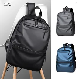 Backpack Laptop Men Women Hiking Large Capacity Lightweight PVC Waterproof Solid Work Wear Resistant Zipper Closure Travel Book