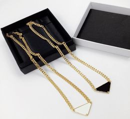 Womens Designer Necklace Fashion Jewellery mens Women Luxury triangle GoldNecklaces Classic Couple hoops P Necklace Jewelrys 22033031761783