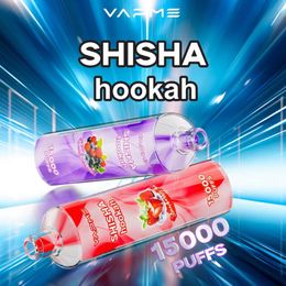 Original Vapme Shisha 15000 Puffs Disposable E Cigarettes Mesh Coil 25ml Pod Battery Rechargeable Electronic Cigs Vape