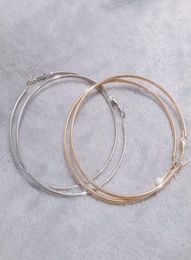 Hoop Earrings Huggie 810mm Super Large Exaggerated Smooth Big Circle For Women Punk JewelryGold ColorBoucles D39oreillesHoop7680629