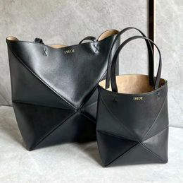 Weekend puzzle fold tote Designer bucket shopper bag Luxury handbag Genuine Leather Hobo Shoulder Womens 2 sizes mens Cross Body lady pochette Clutch tide
